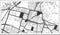 Brescia Italy City Map in Black and White Color in Retro Style. Outline Map