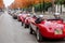 Brescia - Italy. October 22, 2020: The historic Mille Miglia car race. Vintage cars ready to start racing