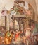 Brescia - The Nativity fresco by Lattanzio Gambara 1530 - 1574 in church Chiesa del Santissimo Corpo di Cristo.