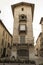Brescia Old Town, Lombardy, Italy. Aged photo effect