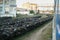 Brest, Belarus - 17th of September 2008: Belarusian polish train border, change of train wide track wheels in Brest