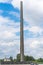 BREST, BELARUS - JULY 28, 2018: hundred-meter obelisk in the form of a tetrahedral bayonet of the Russian rifle of the Mosin syste