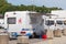 Brest, France â€“ June 01, 2019 : Burstner camper parks in a parking