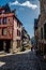 Breton Village Dinan With Narrow Alleys And Half-Timbered Houses In Department Ille et Vilaine In Brittany, France