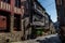 Breton Village Dinan With Narrow Alleys And Half-Timbered Houses In Department Ille et Vilaine In Brittany, France