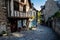 Breton Village Dinan With Narrow Alleys And Half-Timbered Houses In Department Ille et Vilaine In Brittany, France