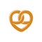 Bretzel heart love logo