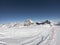 Breuil Cervinia, Italy. Ski helmet point of view. Skier POV. Amazing view at Cervino or Matterhorn