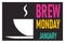 Brew Monday background. With flat Design