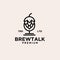 Brew podcast vintage logo icon illustration Premium