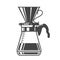 Brewed coffee pot, pour over coffee maker, indian paper filter coffee