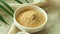 brewers yeast flakes in a bowl on table