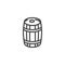 Brewery beer barrel line icon