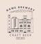 Brewery building in retro style