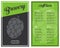 Brewery craft beer menu flyer grey and green hop modern design