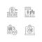Brewery manufacture pixel perfect linear icons set