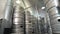 Brewery, stainless steel beer brewing equipment. A modern beer factory.