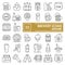 Brewery thin line icon set, beer symbols collection, vector sketches, logo illustrations, ale signs linear pictograms