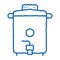 Brewing Equipment doodle icon hand drawn illustration