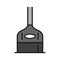 Brewing equipment icon. Silhouette of a modern factory barrel for brewing beer in large volumes.