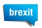 Brexit blue 3d speech bubble