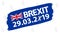 Brexit Brushstroke Banner - Blue Vector Illustration - Isolated On White Background