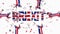 Brexit chain breaking and text  english flag for background isolated - 3d rendering