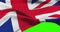 Brexit, closeup of waving flag of union jack, uk great britain england symbol, named united kingdom flag on chroma key