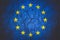 brexit concept - EU flag on grunge background