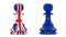 Brexit europe european union pawn chess - 3d rendering