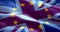 Brexit european flag and united kingdom of great britain england flag show with fade, crisis of eurozone brexit