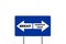 Brexit or European Union. Road sign With Arrows Depicting UK and EU Departure