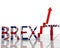 Brexit great britain text arrow index - 3d rendering