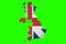 brexit half uk great britain united kingdom flag on great britain map on chroma key green screen background, vote for united king