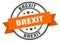 brexit label. brexit round band sign.