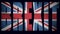 Brexit political title logo with Union Jack Flag filled Text