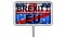 Brexit - Road Sign United Kingdom, European Union - On White