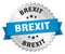 Brexit round isolated badge