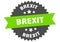 brexit sign. brexit circular band label. brexit sticker
