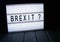 Brexit text in lightbox