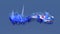 Brexit, UK & EU Flags in broken glass arrow shape