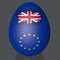 Brexit UK and EU map easter egg crack break flags europe