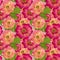 Briar, wild rose,. Seamless pattern texture of pressed dry flowe