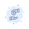 Bribe, Bribery, Bureaucracy, Corrupt Blue Icon on Abstract Cloud Background