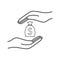 Bribe, bribery, corruption icon. Vector illustration, flat design