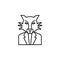 Bribe, businessman, wolf man icon. Element of corruption icon. Thin line icon for website design and development, app development