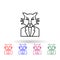 Bribe, businessman, wolf man multi color icon. Simple thin line, outline vector of corruption icons for ui and ux, website or