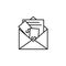 Bribe, money, envelope icon. Element of corruption icon. Thin line icon for website design and development, app development.