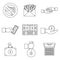 Bribery corrupt practices icon set, outline style