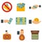 Bribery icon set, flat style